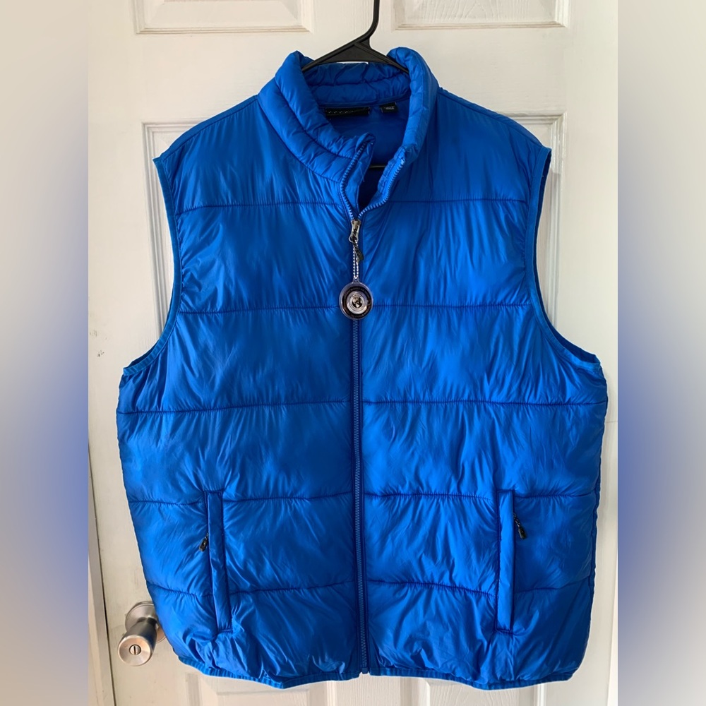 Men’s Swiss Tech XL 46-48 puffer vest; ptp 25 1/2; sh-hem 29”; SEE DESCRIPTION